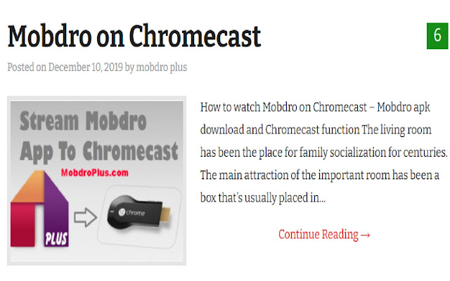 Mobdro on Chromecast