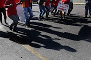 Protesters on the N3 at Marianhill toll plaza in KwaZulu-Natal on March 20 , 2018.