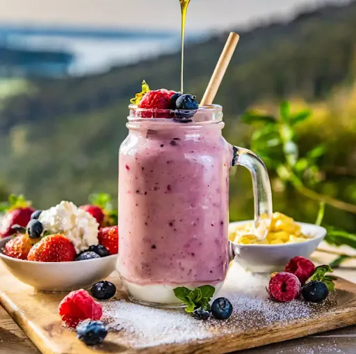 Greek Yoghurt Berry Protein Smoothie [450 Ml, Mason Jar]