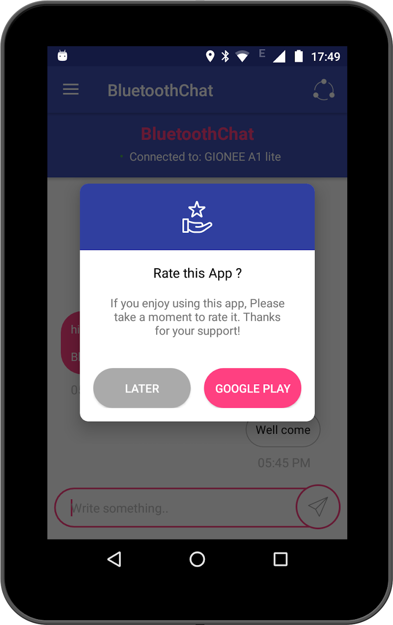 Скриншот Bluetooth Chat (Messenger)
