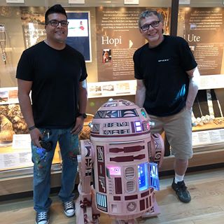 Duane and Joe with Hopi-R2 at the Museum of Northern Arizona
