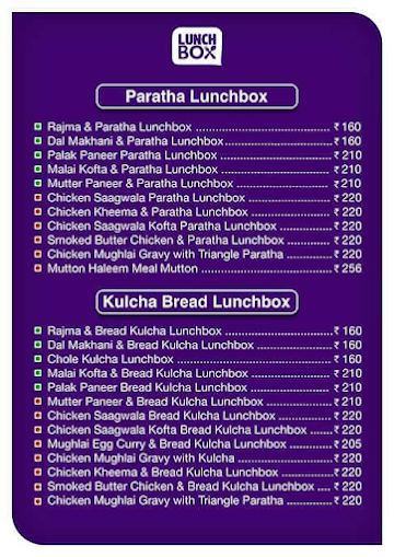 LunchBox - Meals and Thalis menu 