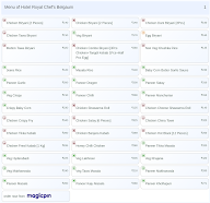 Hotel Royal Chef's Belgaum menu 1