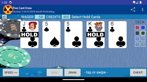 Screenshot Five Card Draw Poker