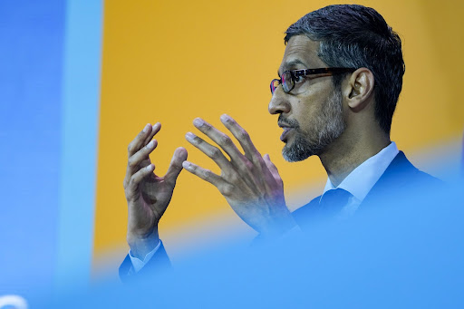 CEO Sundar Pichai says generative AI will be ‘more profound than fire or electricity'. Picture: BLOOMBERG