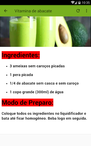 Receitas de Vitamina de Frutas