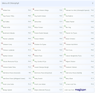 Chlorophyll menu 2