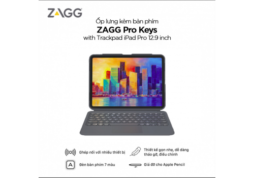 Ốp lưng kèm bàn phím ZAGG Pro Keys TrackPad - iPad 12.9 - 103409289