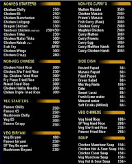 Indian Darbar menu 2