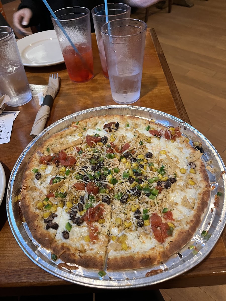 Jimmy's chicken pizza, very good