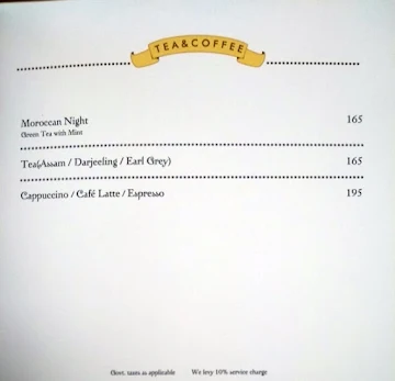 Laidback Cafe menu 