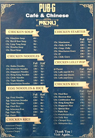 Pub-G Cafe menu 4