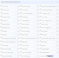 HFC-Hossaini Food Corner menu 1