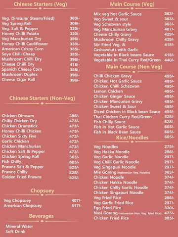 Chawlas 2 Since 1960 menu 