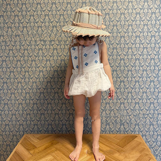 Title 2, Embroidery Series Cotton Bib Shorts Suspenders ...