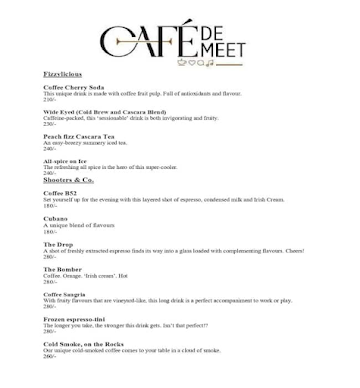 Cafe De Meet menu 