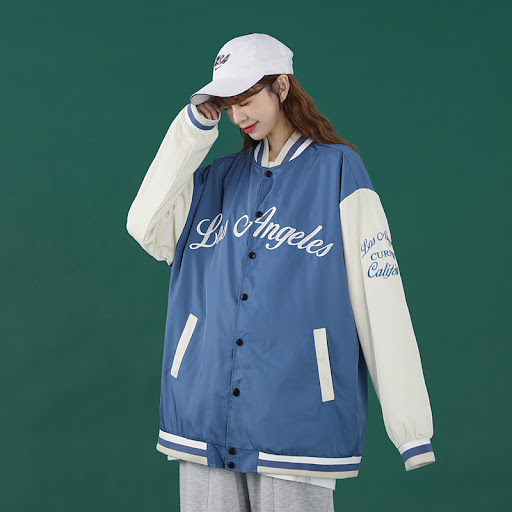 Title 3, Casual American Embroidered Contrasting Basebal...