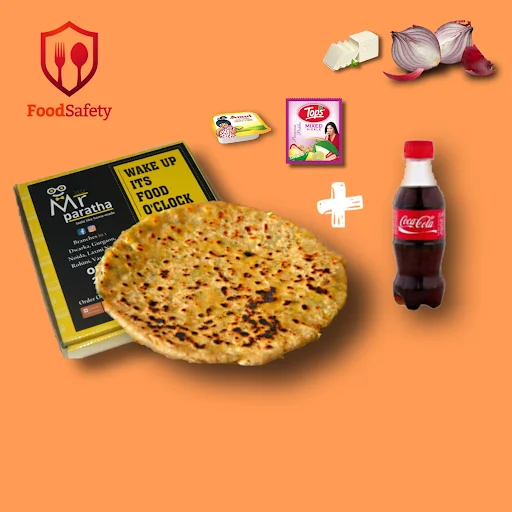 1 Paneer Onion Paratha Tawa + Coke