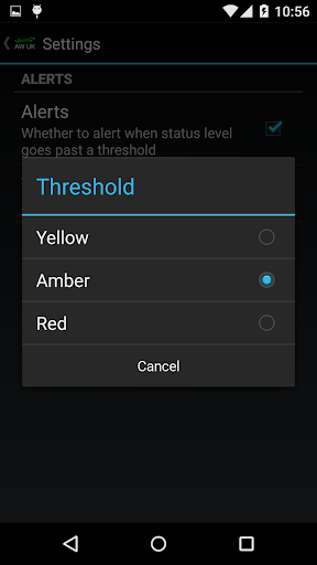 Screenshot Aurora Watch (UK)