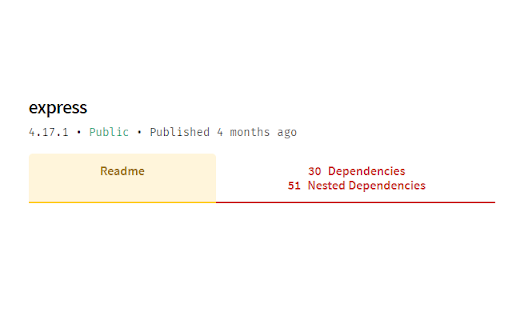 NPM nested dependencies count