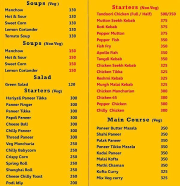 Abids Bistro - Royalton Hotel menu 