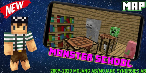 Map Monster School and Skins for MCPE