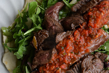 Asian Style Sliced Steak with Fresh Bell Pepper Salsa