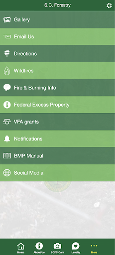 Screenshot S.C. Forestry Commission
