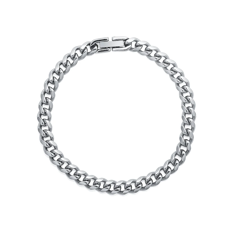 Hip-hop Cubaanse Armband met Geavanceerde Eenvoud en Koelte. De perfecte accessoire voor een stoere uitstraling en een vleugje luxe.