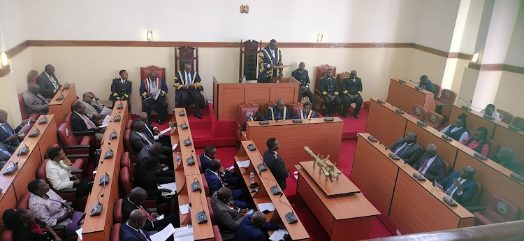 Kisii county assembly live session during the hearing of an impeachment against deputy Governor Robert Monda.