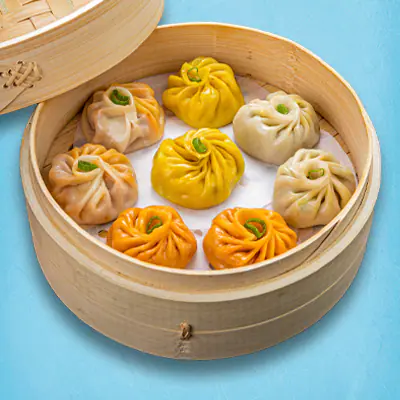 Veg Assorted Momos Platter - (12 - Pcs.)