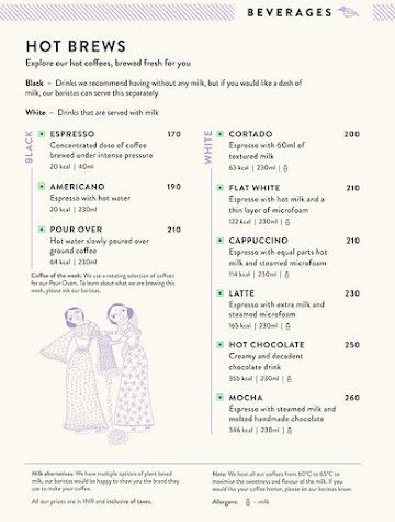 Blue Tokai Coffee Roasters menu 