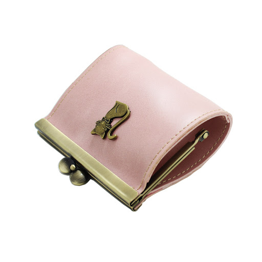Title 3, Kitten Mini Retro Copper Color Short Wallet, Co...