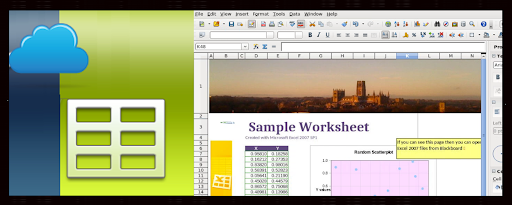 OpenOffice Calc online for xls spreadsheets marquee promo image