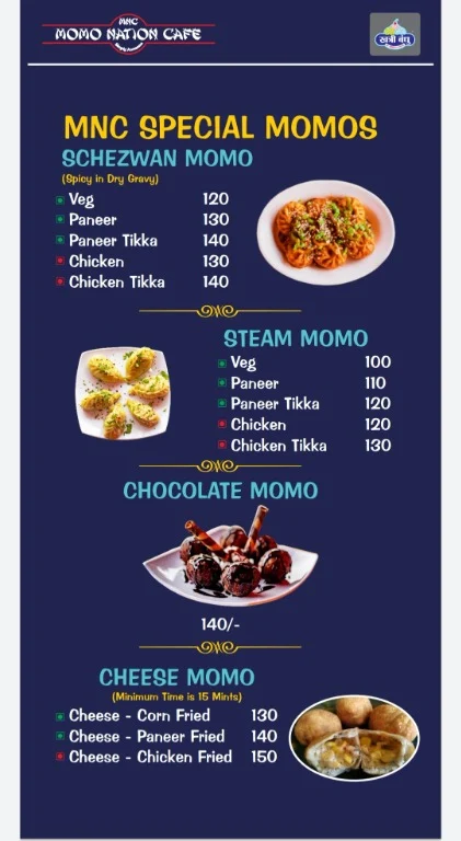 Momo Nation Cafe menu 