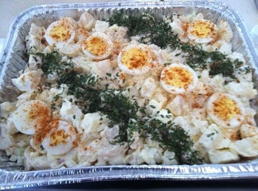 Potato salad (5 lbs) that I made for my sister's birthday party. None left.