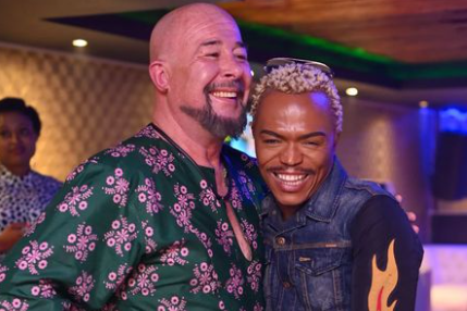 Media personality Somizi Mhlongo shares scenes from his last event with Jamie Bartlett.