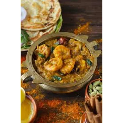 Prawn Curry (2 Pcs) + Malabar Parantha (1Pc)
