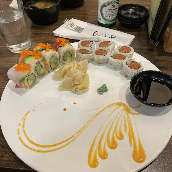 Rainbow roll and spicy tuna roll