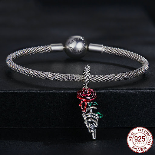 Title 3, Scarlet Rose DIY Bracelet Pendant Dark Create y...