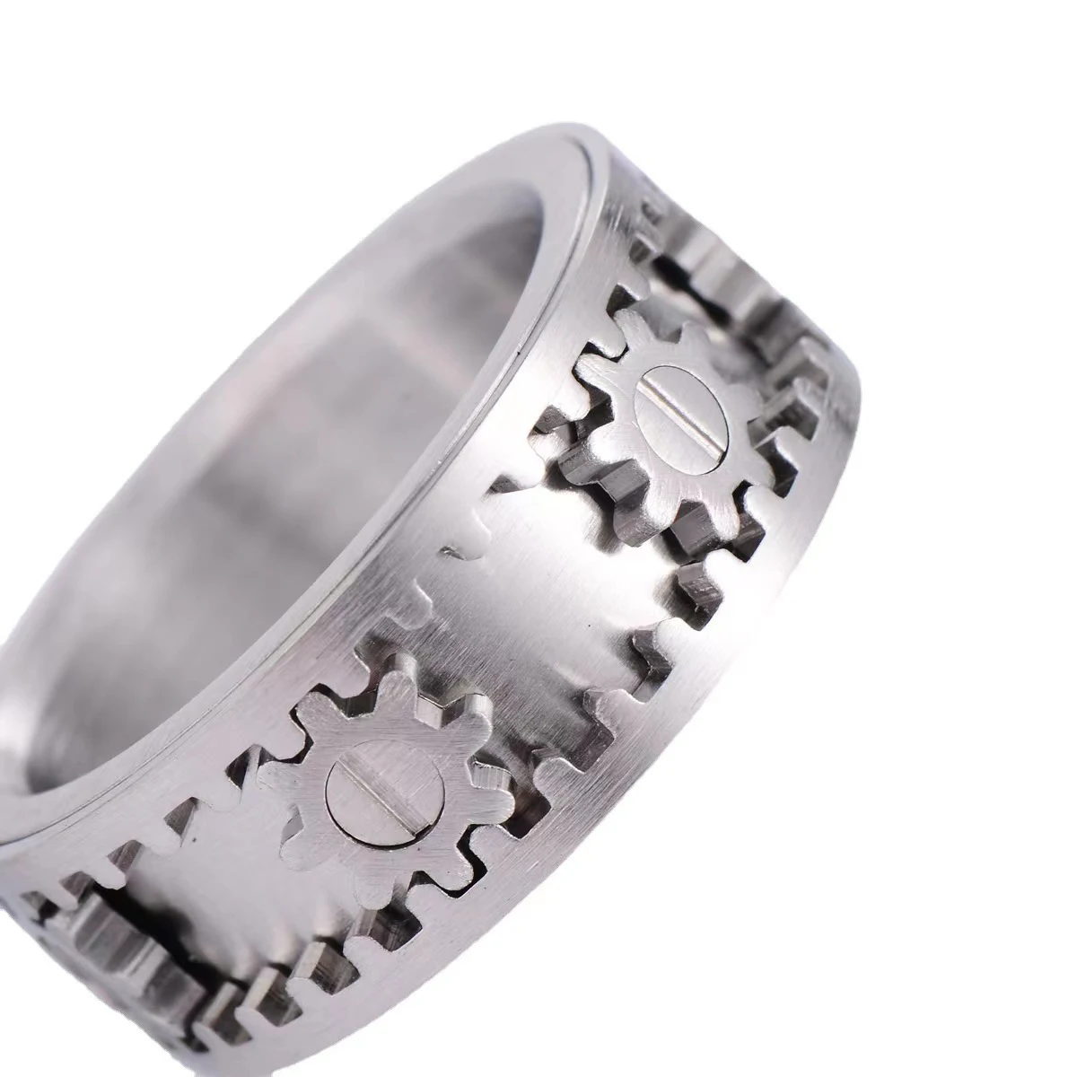 Title 5, Anillo de engranaje creativo de acero inoxidabl...