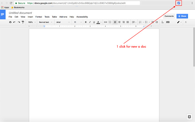 Create a Google Doc