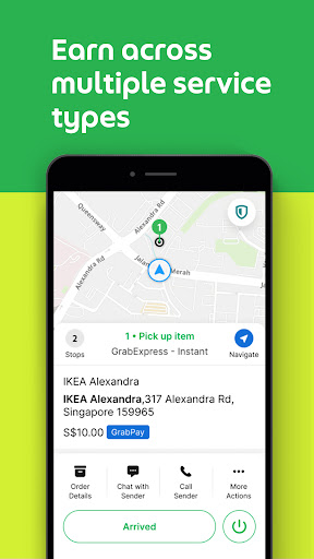 Screenshot Grab Driver: App for Partners