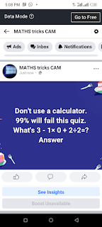 Math Quiz: What's 3-1×0 + 2÷2= ? Answer