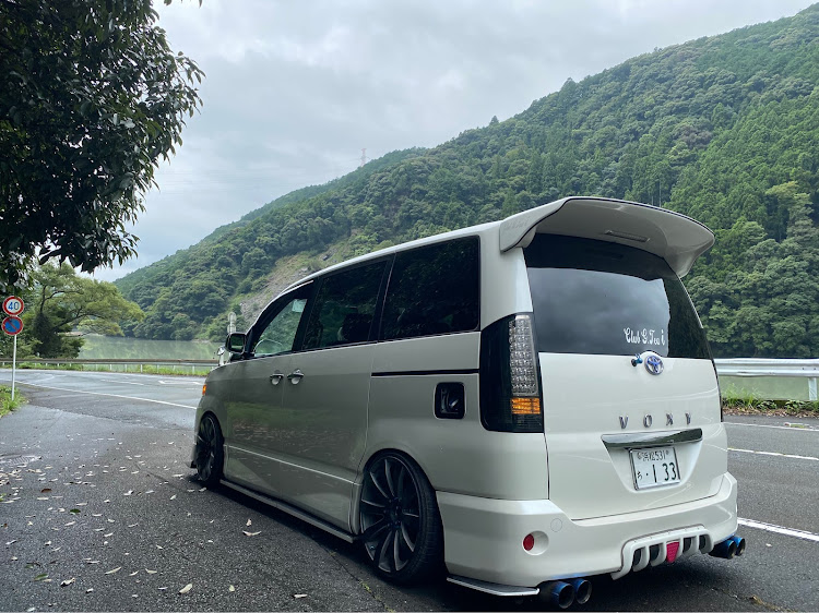 ヴォクシーの9月もよろしくお願いします。・接種会場・下見ドライブ・佐久間ダム・お尻から失礼しますに関するカスタム事例の投稿画像1枚目