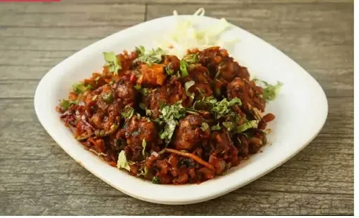 Veg Fried Rice With Gobi Manchurian [Half]