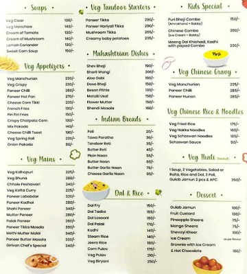 Surshree menu 
