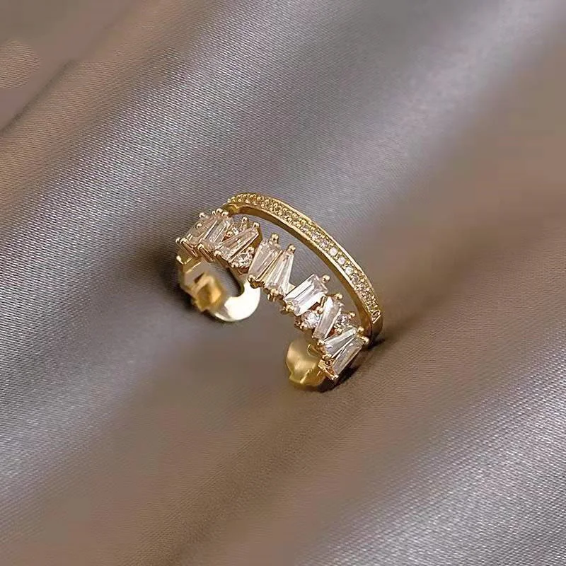 Title 5, Mali cirkon dvoslojni prsten za žene elegantan ...