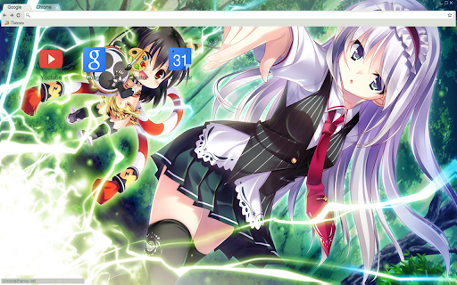 Cute Anime Girl theme  1366x768