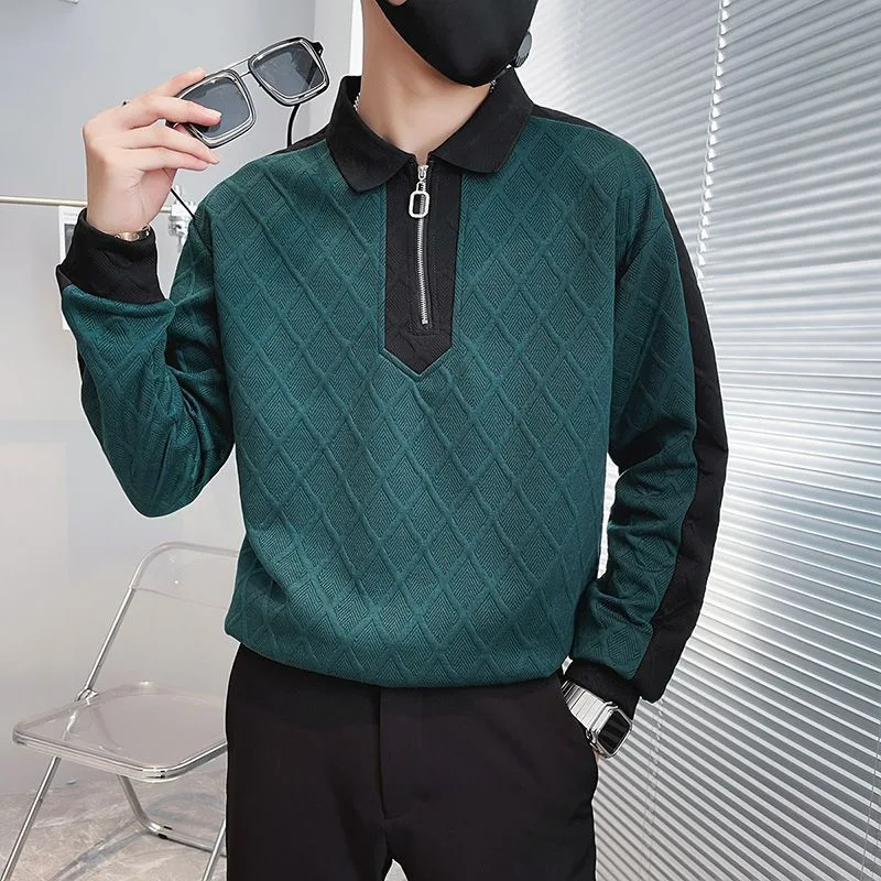 Title 2, Mens Half Zipper Sweater with Long Sleeves and...